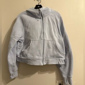 Lululemon blue linen full zip scuba sweatshirt hoodie